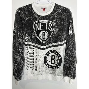 Mitchell & Ness‎ Brooklyn Nets Sweatshirt NBA Crew Neck Men's XL Hip Hop Graphic